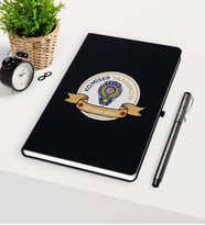 BK Gift Kişiye Özel Komiser Yardımcısı Temalı Siyah Defter Kalem Seti - 1