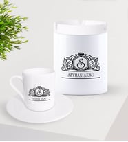 BK Gift Kişiye Özel İsimli Türk Kahvesi Fincanı ve Seramik Kül Tablası Seti-13 (Model 1)