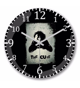The Cure  Duvar Saati Bombeli Gercek Cam