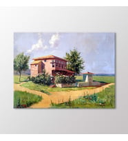 Arty Tablo Çiftlik Evi Tablo (Karışık)