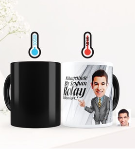BK Gift Kişiye Özel Kolay Yetişmiyor Karikatürlü Sihirli Kupa Bardak