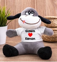 Sevgililere Özel İsim Yazılı Peluş Eşek