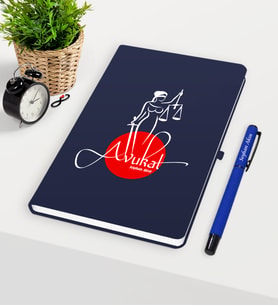 BK Gift Kişiye Özel Avukat Temalı Lacivert Defter Kalem Seti - 11