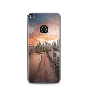 Cadde Tasarımlı Süper Şeffaf Silikon Telefon Kılıfı Huawei P9 Lite (2017)     
