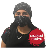 Siyah İmzalı Atatürk  Konseptli  Bandana(Bone)
