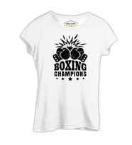 Boxing - Şampiyon Beyaz Kadın Tshirt