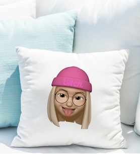 Emoji Kız Stiker Yastığı