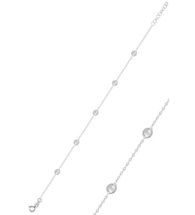 Söğütlü Silver Gümüş rodyumlu sıra taşlı bileklik