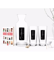 BK Gift Kişiye Özel Renkli Baskılı Atatürk Temalı İkili Rakı Bardağı Karaf ve Cep Kitabı Hediye Seti-30 (Model 1)