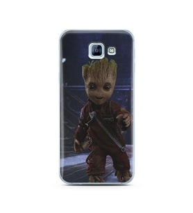 Baby Groot Tasarım Süper Şeffaf Silikon Telefon Kılıfı Samsung A8 (2016)  