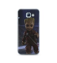 Baby Groot Tasarım Süper Şeffaf Silikon Telefon Kılıfı Samsung A8 (2016)  