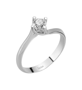 Sirius E Renk 0,45 Karat Pırlanta Tektaş Yüzük 0704R0186
