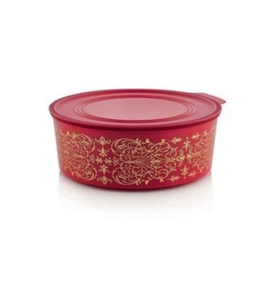 Tupperware Su Yuvarlak Kırmızı Kurabiye Kutusu - 1.5 lt
