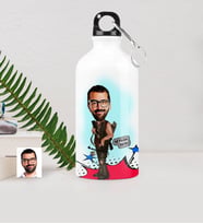 BK Gift Kişiye Özel Bay Okçu Karikatürlü Metal Suluk 500 Ml