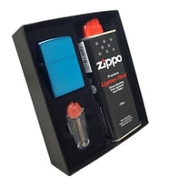 Zippo Çakmak Parlak Sapphire Benzin Taş Hediyelik Set du10-20446
