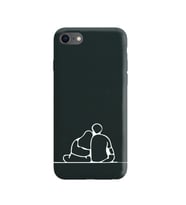 Iphone 8 Çizgi Tasarımlı Siyah Lansman Telefon Kılıfı