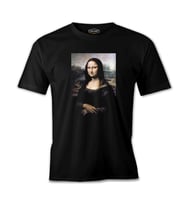 Mona Lisa Siyah Erkek Tshirt