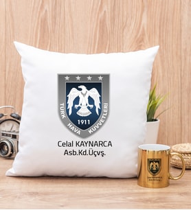 Hava Kuvvetleri Yastık ve Gold Kupa Bardak