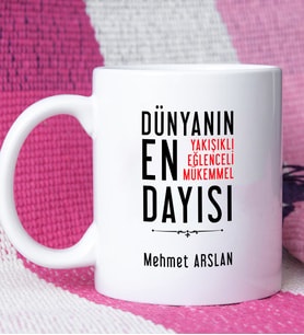 Dayı Tasarımlı Kişiye Özel Dayı Kupa Bardak