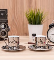 Çiftlere Özel İkili Silver Kahve Fincanı Takımı