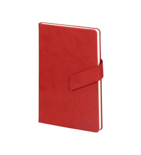 Termo Deri Mıknatıslı Çizgili Defter (Kırmızı)