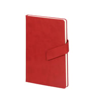 Termo Deri Mıknatıslı Çizgili Defter (Kırmızı)