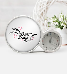 BK Gift Kişiye Özel Sevgililer Günü Saatli Sihirli Led Ayna Çerçeve  33