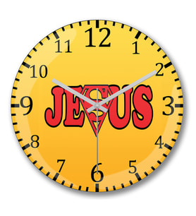 Super Jesus Duvar Saati Bombeli Gercek Cam