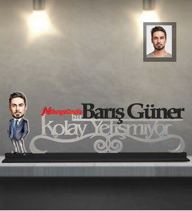 Kişiye Özel Öğretmen Karikatürlü Kolay Yetişmiyor Ahşap Biblo Bay-7
