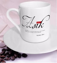 BK Gift Kişiye Özel Mânâ Aşık Türk Kahvesi Fincanı (Beyaz)