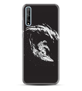 Kılıfland Huawei P Smart S Kılıf Silikon Resimli Kapak Astronaut Surf Stok 266