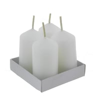 4 Adet 7x3,5cm Şamdan Mumu Kütük Mum