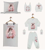 Pia Baby Gl 1940-06 İsme Özel Yastık Battaniye Zıbın Set