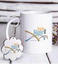BK Gift Kişiye Özel Mesleki Biyoloji Bilimleri Mühendisi Beyaz Kupa ve Anahtarlık Hediye Seti (Model 1)