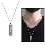 Şık Tasarım 925 Ayar Gümüş Cevşen Kolye (Çok Renkli)