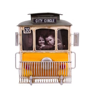 Dekoratif Metal Çerçeve Tramvay Temalı E-5439