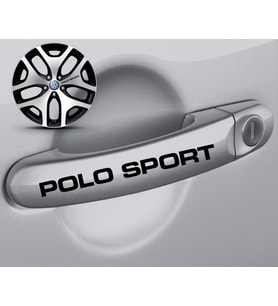 Polo Sport Kapı Kolu Sport Sticker Yapıştırma 8 Adet