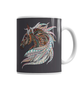Color Horse Kupa Bardak Porselen