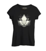 Kedi Siyah Kadın Tshirt