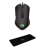 Lunatic Hawk Siyah Makrolu 6400DPI Rgb Ledli Gaming Oyuncu Mouse + Mouse Pad