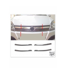 Opel Astra H Krom Ön Panjur 4 prç. 2004-2010 Arası P. Çelik