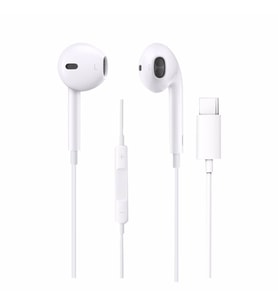 Huawei Xiaomi Samsung Oppo Uyumlu Type-c Girişli Kablolu Kulaklık (Beyaz)