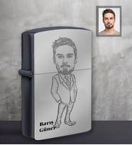 Kişiye Özel Öğretmen Karikatürlü Siyah Benzinli Çakmak Bay-5