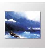 Arty Tablo Kayalık Sahil Açıklarında Denizde Kurtarma, 1868 Tablo (Karışık)