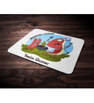 Kişiye Özel Mangal Ustası Tasarımlı Mouse Pad (Renksiz)