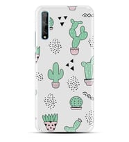 Kılıfland Huawei P Smart S Kılıf Silikon Resimli Kapak Cactus Pattern Stok 901