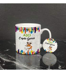 Aşçı Kupa Bardak ve Anahtarlık Set