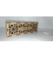 Kişiye Özel Motif Ahşap Kutulu Tesbih Set (Siyah)