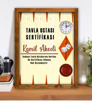 Tavla Ustalarına Özel Saatli Tablo