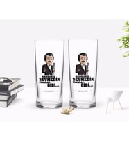 BK Gift Kişiye Özel Renkli Baskılı Hangimiz Sevmedik Çılgınlar Gibi Silüet Tasarımlı İkili Rakı Bardağı Seti-5 (Beyaz)